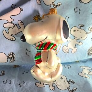 Polonaise Hand-Blown Glass Snoopy Ornament